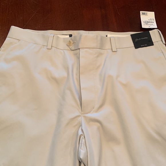 NWT Nordstrom light khaki pants with flat front. Size 36 x 30. 100% Cotton. - Picture 3 of 6